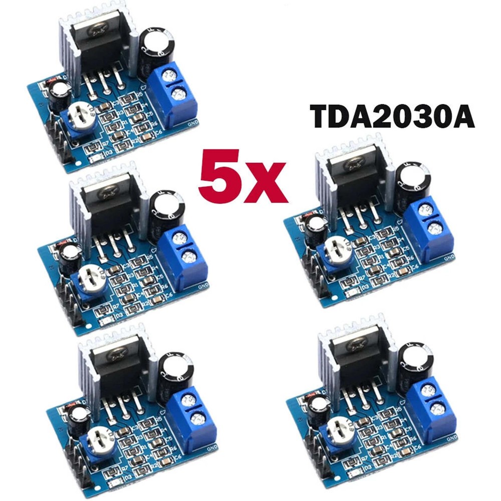 5Pcs 18W Mono Power Amplifier Board 6-12V Module with Indicator Light Feature