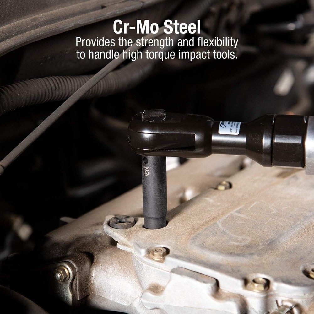 Durable 42-Piece Impact Socket Collection - SAE & Metric Sizes, ANSI Certified