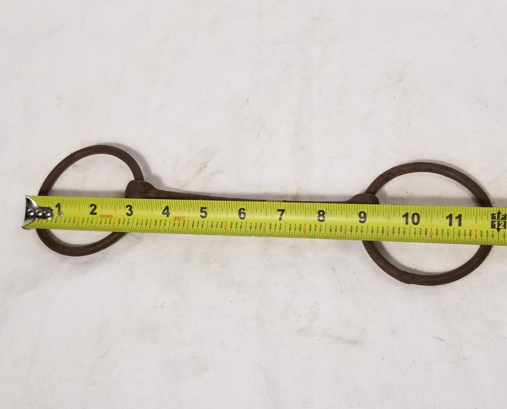 VTG Straight Bar Primitive Snaffle Driving Horse Bit Solid Iron Western Decor