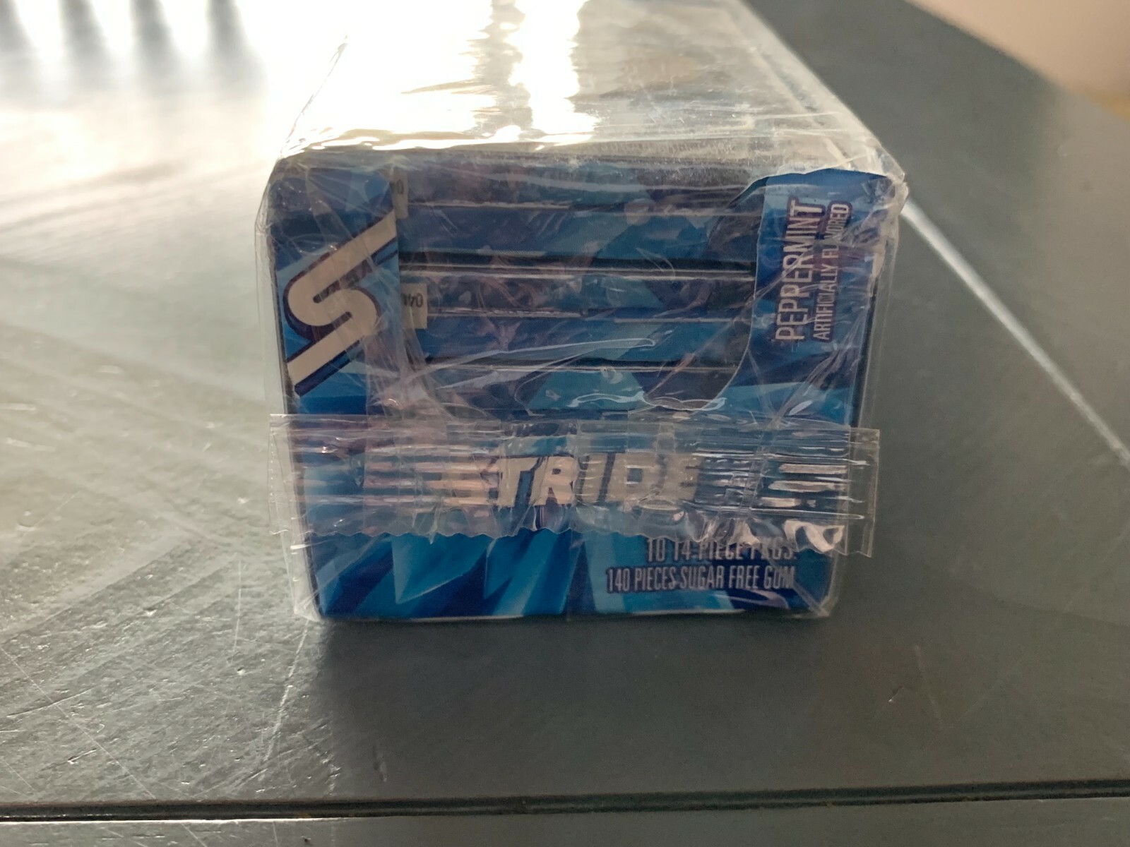 10 PACKS STRIDE PEPPERMINT CRUNCH REACTORS GUM DISCONTINUED COLLECTORS - BB 7/19