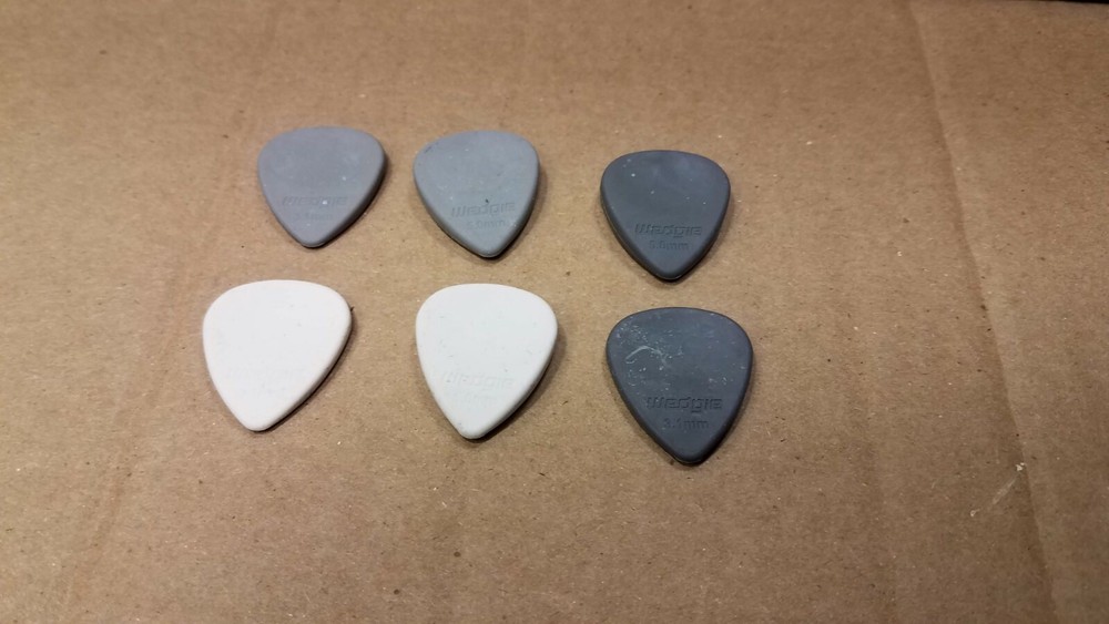 6 Wedgie Rubbers Guitar Picks ~SAMPLER SET~UKULELE BASS Rubber PICK Mix & Match