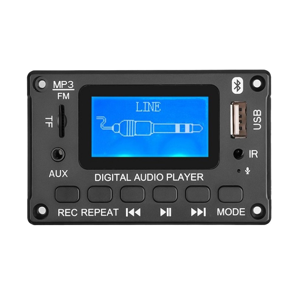Bluetooth 5.0 MP3 WMA Decoder Board LCD Wireless Car Audio USB TF FM AUX Playe8l