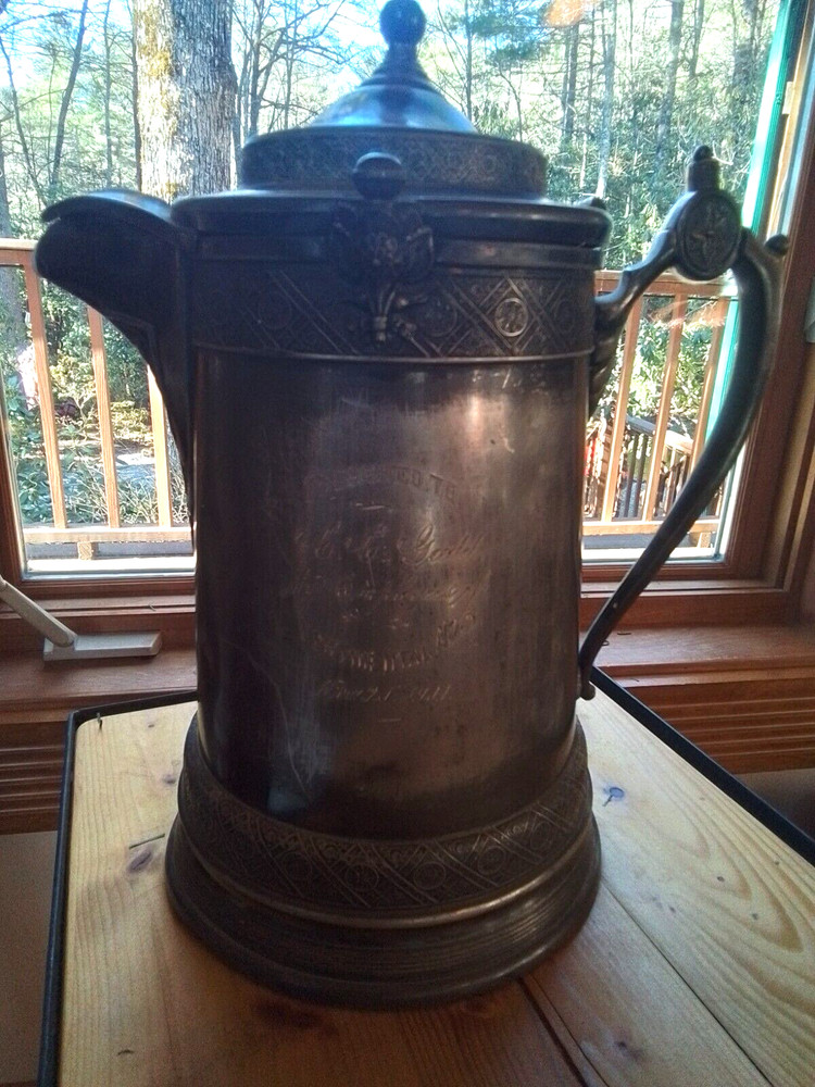 Silver Plated Reed & Barton Lined Water Pitcher - 1901 - Pennsylvania Coal