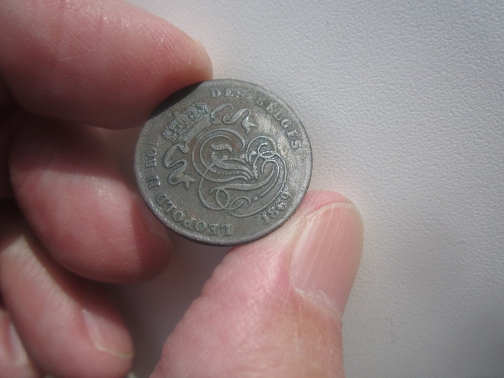 1869 BELGIUM 2 CENTIMES