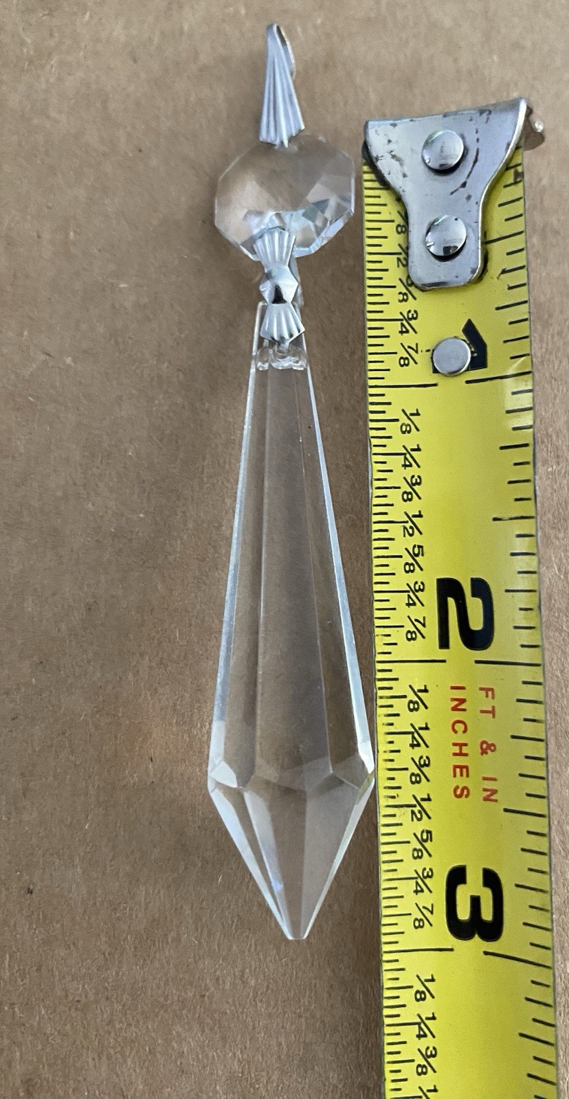 15- Vtg 3” Icicle Crystal Prisms Pendants 76mm