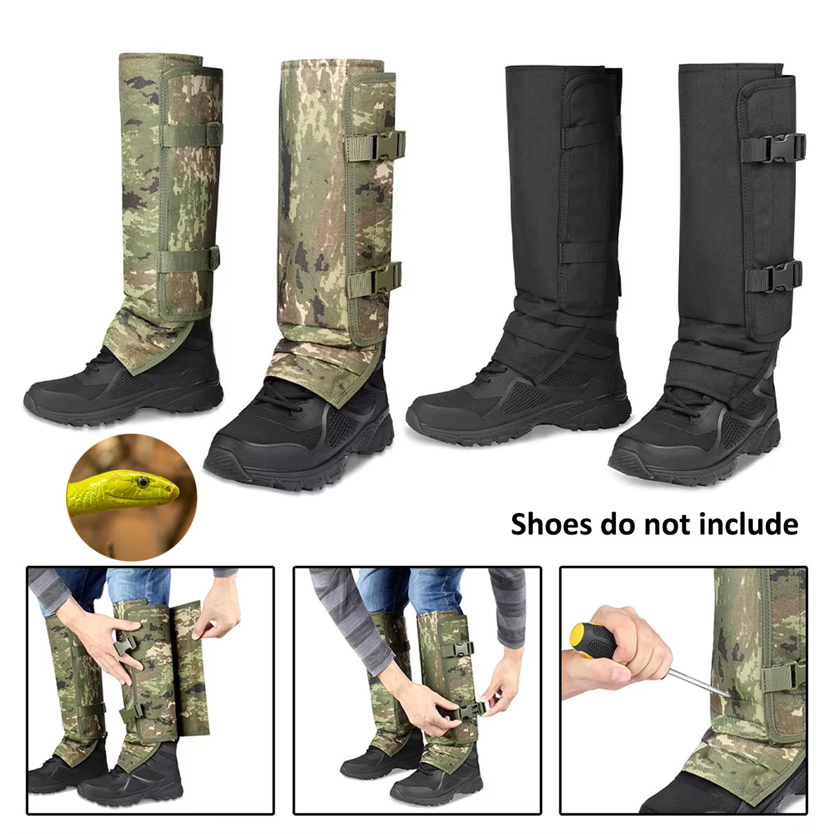 Anti Bite Snake Guard Waterproof Leg Protection Gaiters Cover For Outdoor Hiking