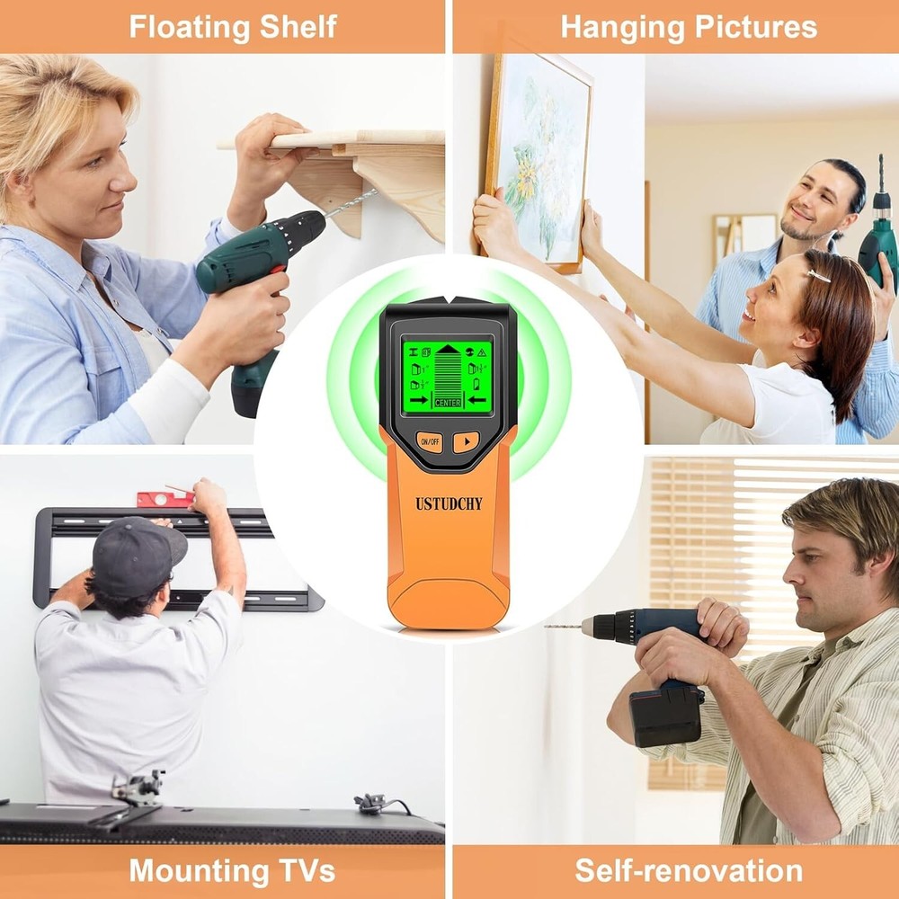 Stud Finder - 5 in 1 Electronic Stud Finder Wall Scanner, Stud Sensor with Digit