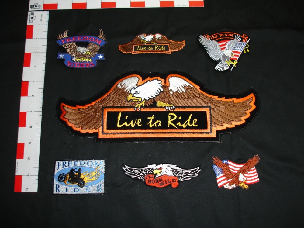 Motorcycle patch set collection