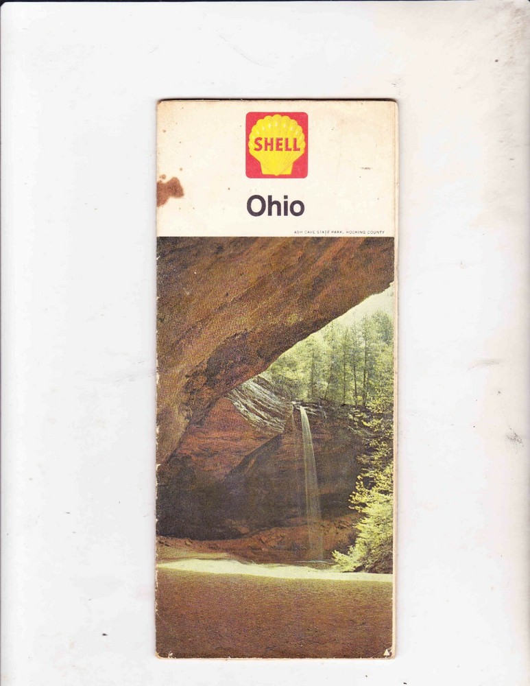 VINTAGE MAP ---- 1963---------OHIO------SHELL