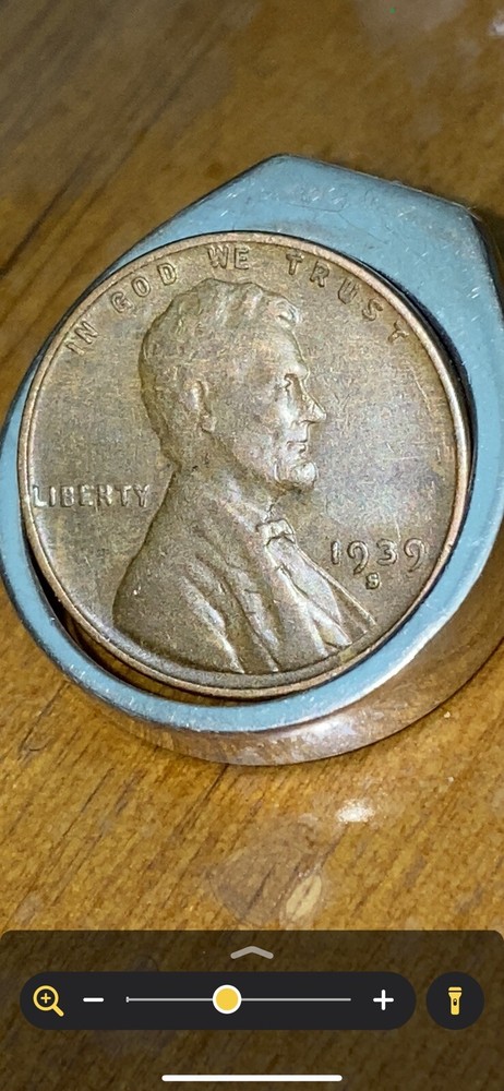 1939 S Wheat penny “L” Error, Rim Error
