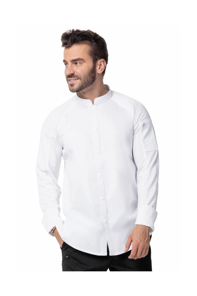 Chef Works mens Tulum Chef Coat Large White