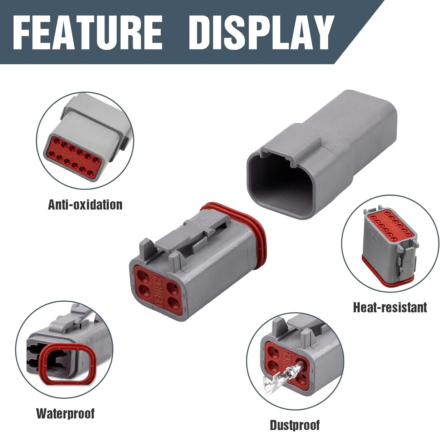 228PCS Deutsch DT Connector Kit 2-12 Pin Automotive Electrical Set 14-18AWG