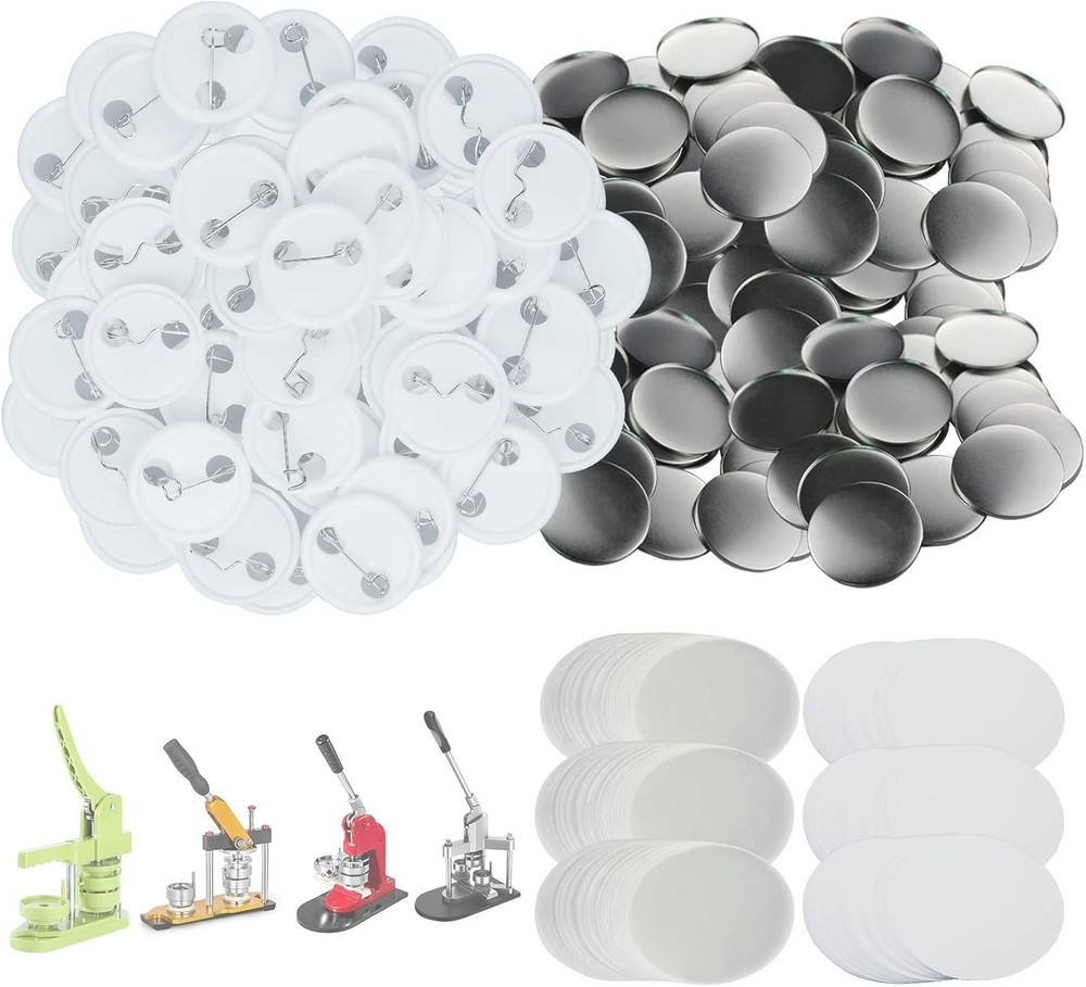 300 Sets 25mm Button Supplies for Maker Machine - Badge Kit
