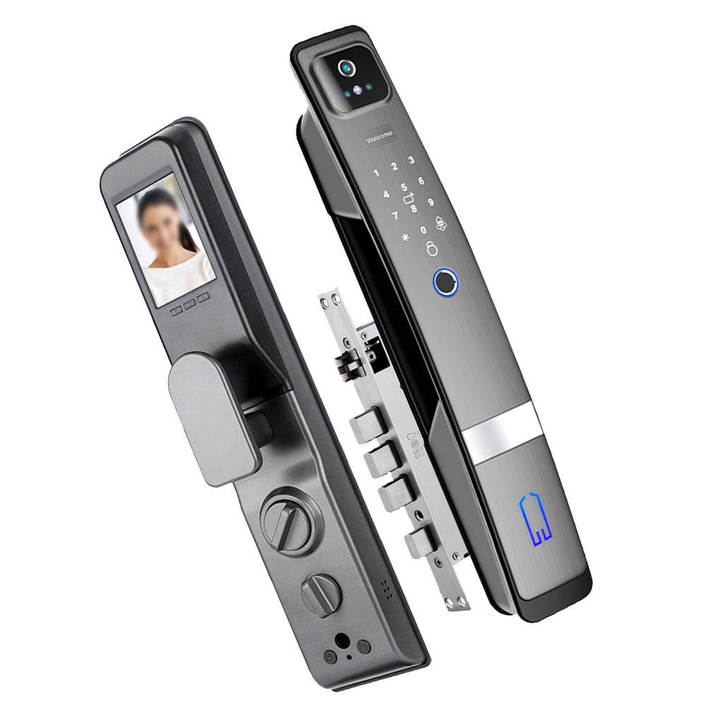 Smart Door Lock,3D Face Recognition Camera FingerPrint Password Security Lock
