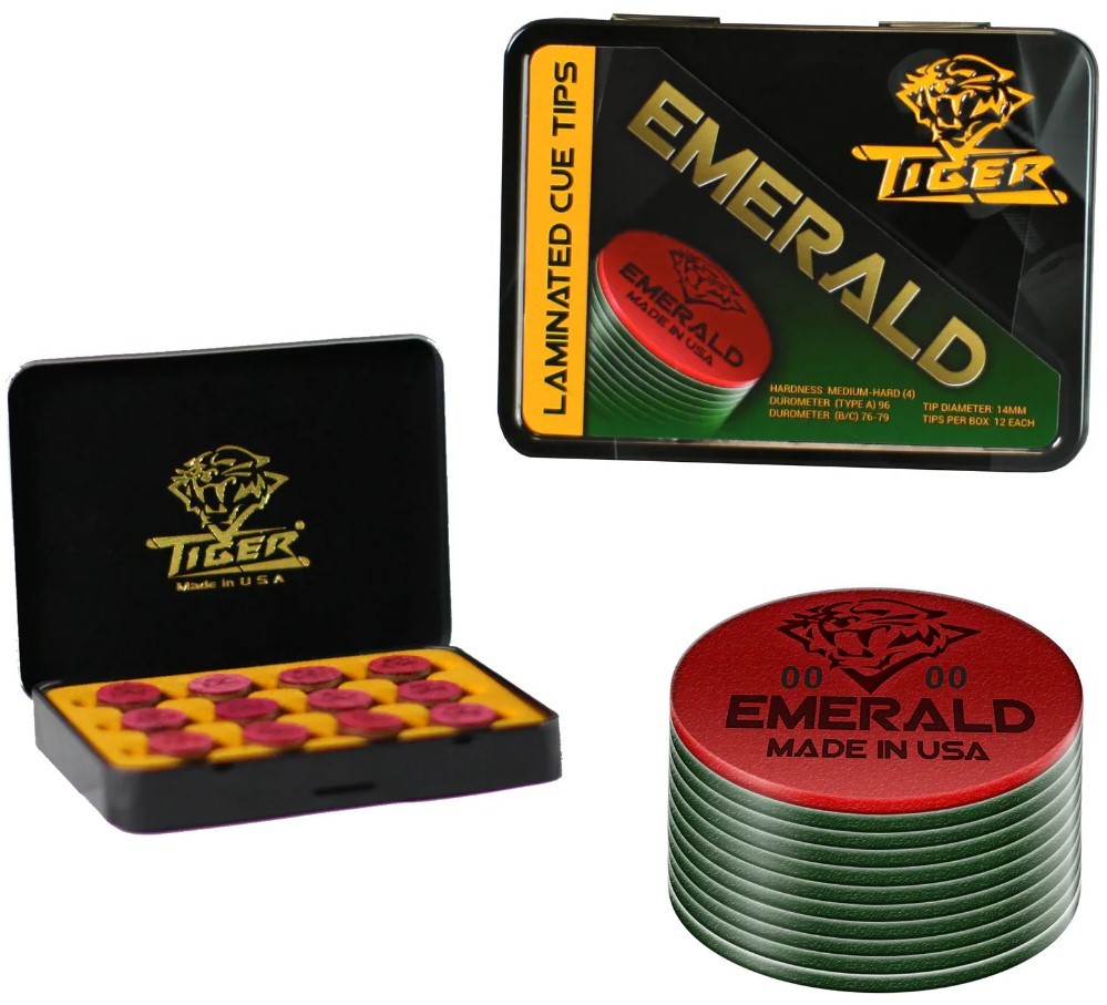 Tiger Emerald Cue Tip Medium Hard