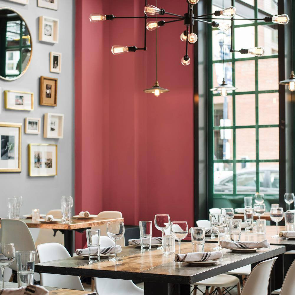 1 Gal. #QE-06 Reddest Red Eggshell Interior Paint