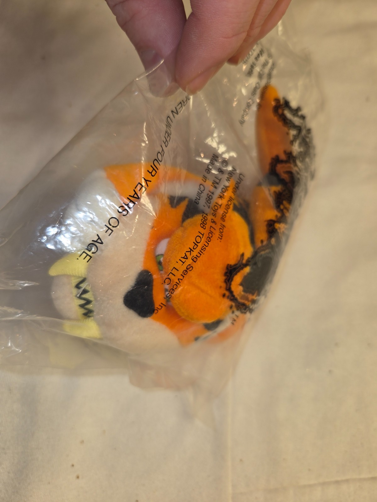 Vintage 1998 MEANIES Special Edition Plush Tiger Shark Beanbag Toy NIP