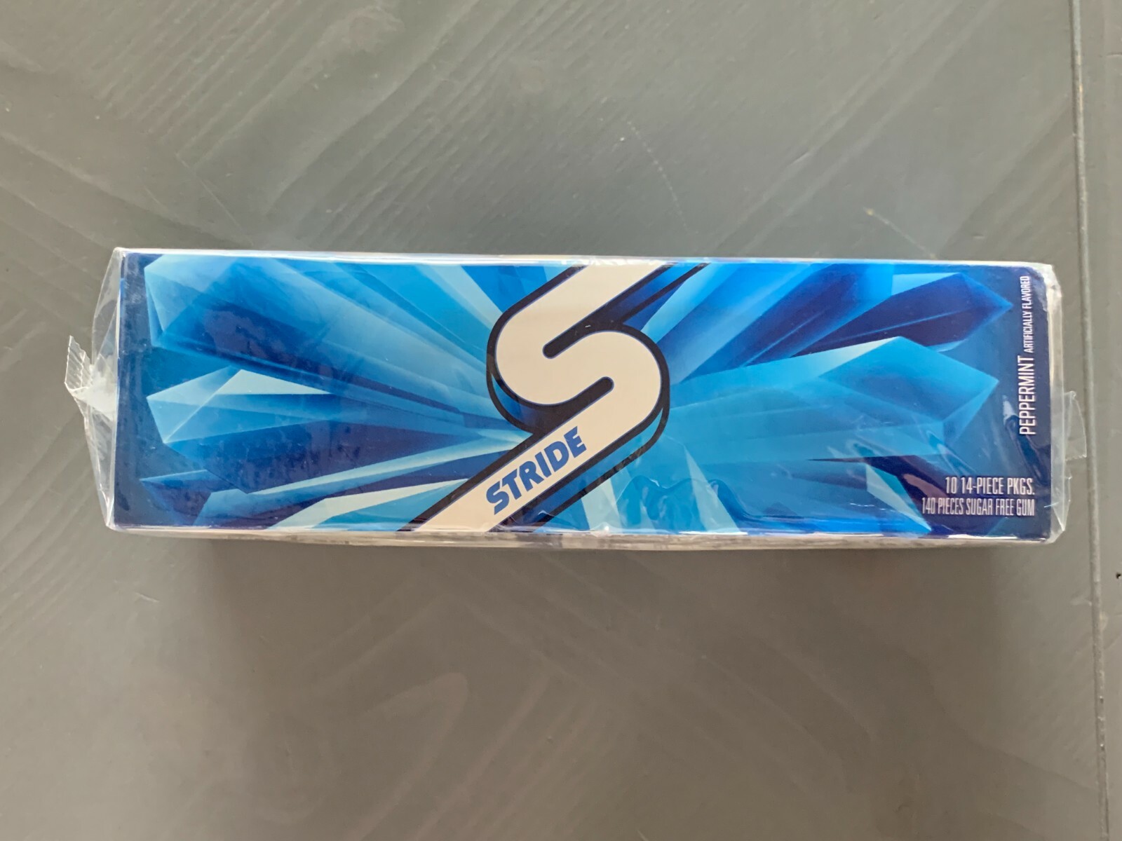 10 PACKS STRIDE PEPPERMINT CRUNCH REACTORS GUM DISCONTINUED COLLECTORS - BB 7/19