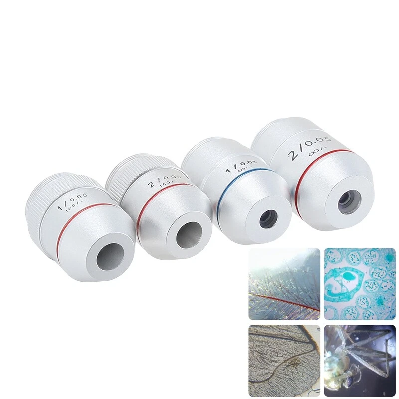 195 1X 2X RMS Achromatic Infinity Objective Lens for Biological Microscope