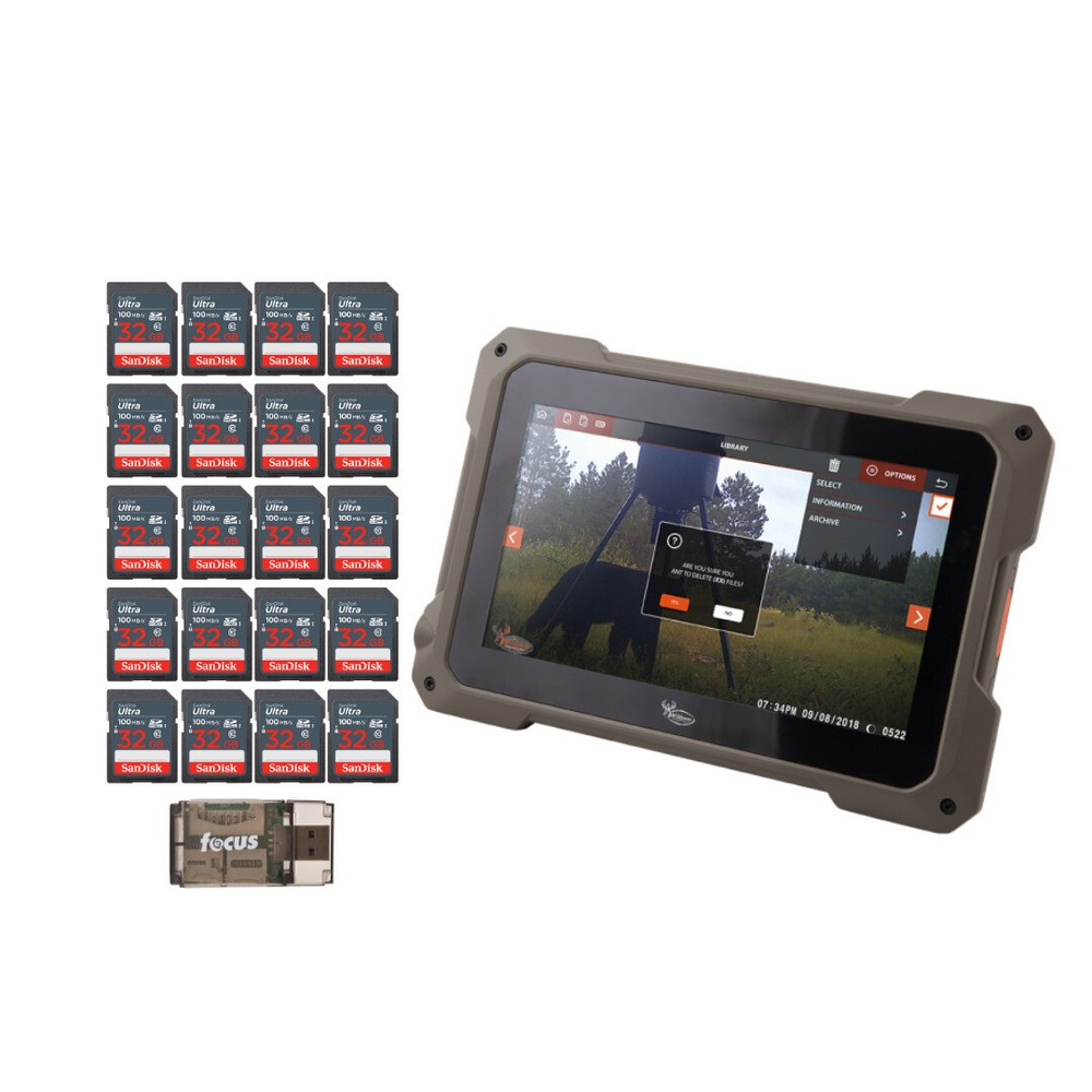 Wildgame Innovation Touchscreen Trail Pad Tablet with 20 Pack Memory Card Bundle
