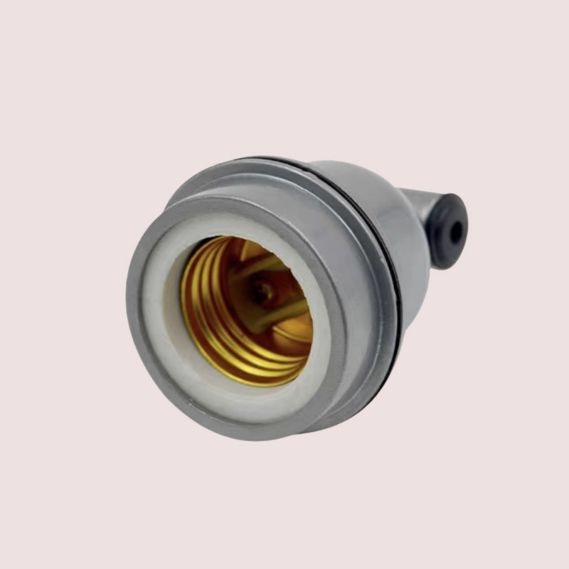 E27 Screw In Waterproof Light Socket with Heat Resistant Ceramic Head