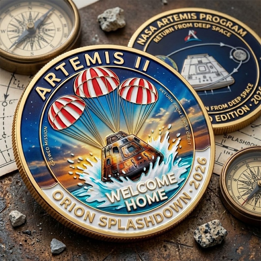 Artemis Ii Orion Splashdown 2026 Commemorative Mission Coin