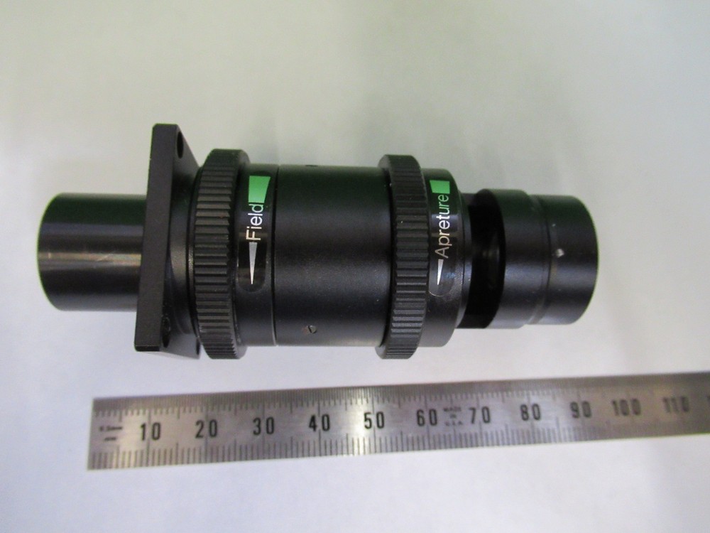 DOUBLE OPTICAL IRIS DIAPHRAGM OPTICS MICROSCOPE PART as pictured T3-C-04