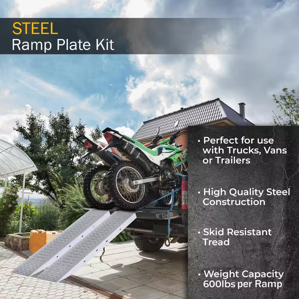 Steel Loading Ramps for Atvs, Motorcycles, Mowers and Carts