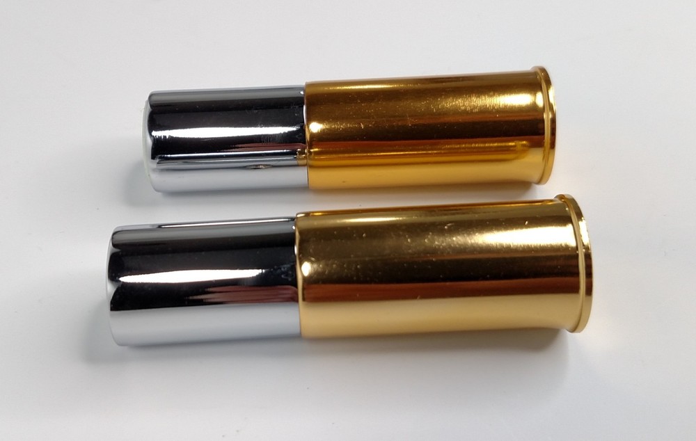 Pair Metal Bullet Shell Toggle Switch Extensions for Freightliner, 44 Mag Style