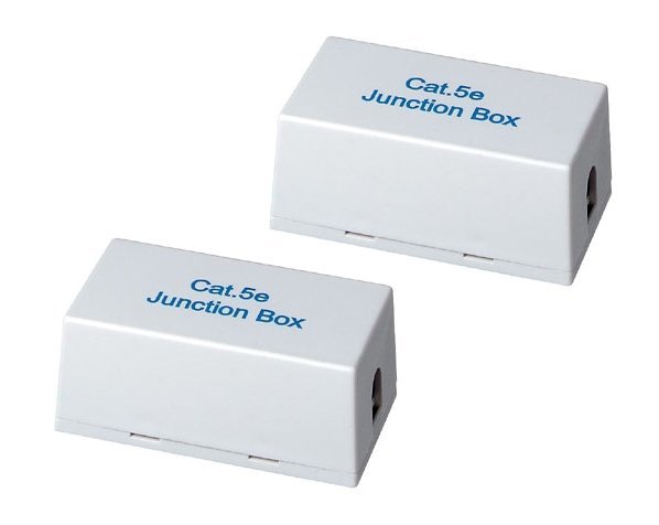 2 x CAT5E CAT 5E Junction Box Type 110 Punch Down Network LAN Adapter Extender