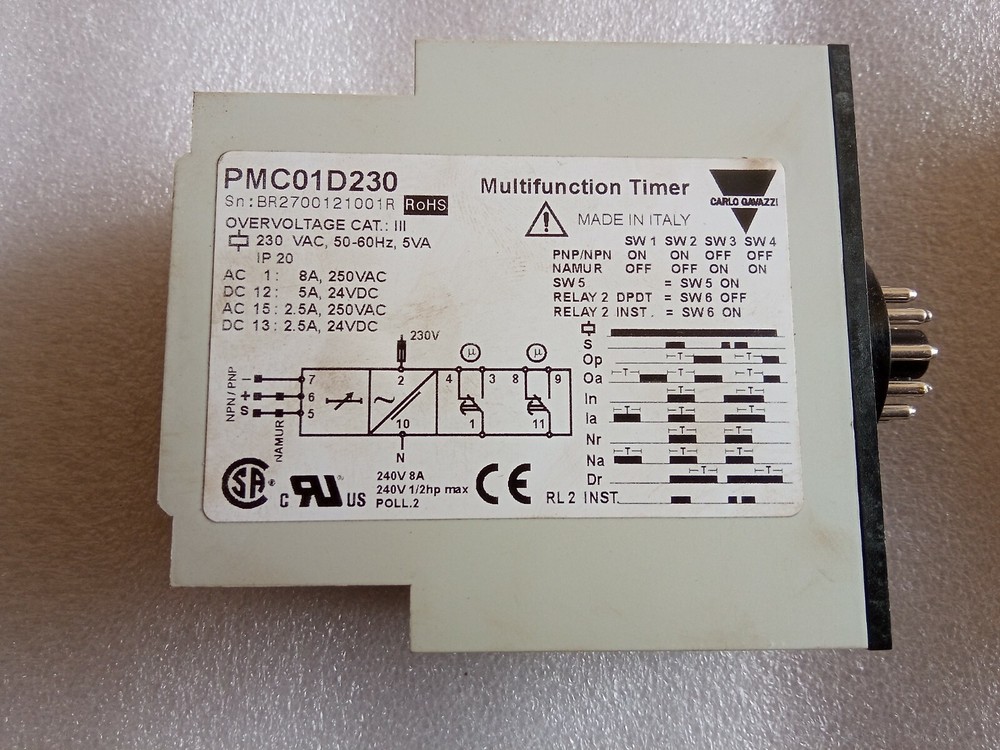CARLO GAVAZZI PMC01D230 MULTIFUNCTION TIMER NEW
