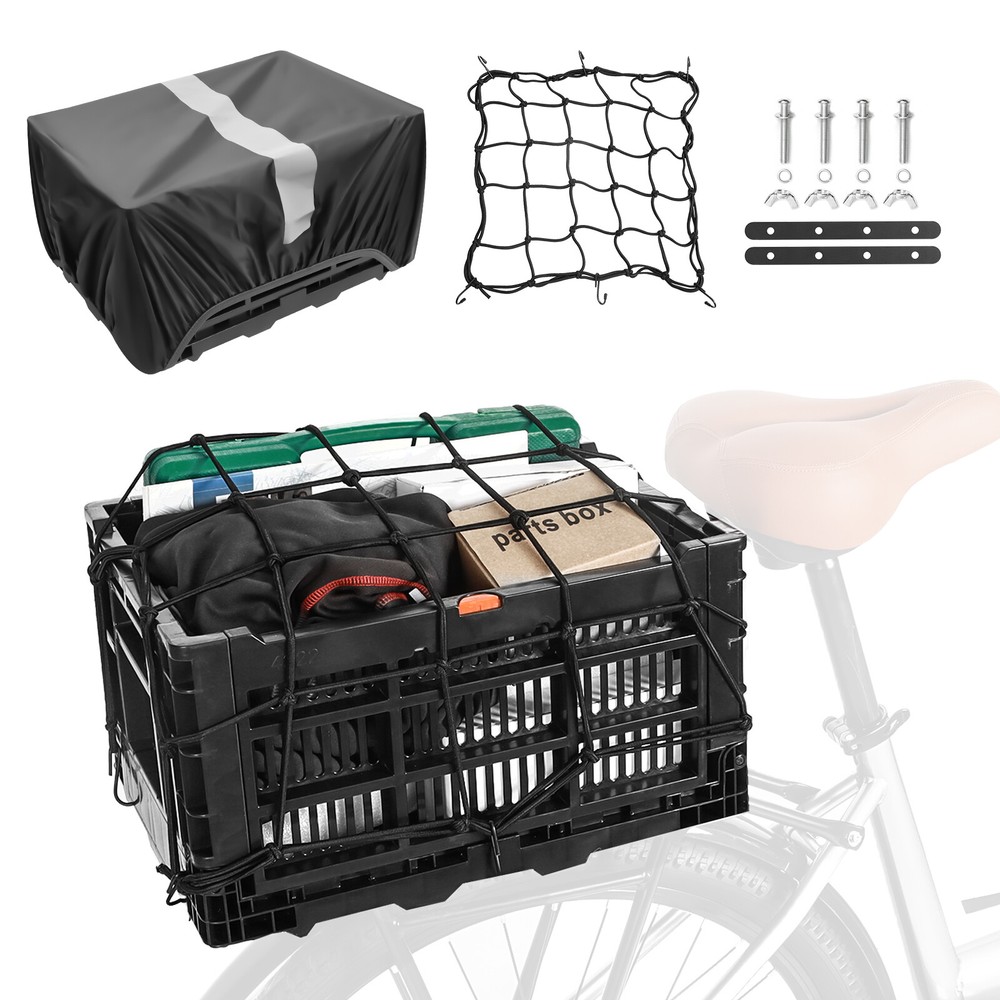 Folding Bicycle Rear Basket Bicycle Handle Rack Packaging Bracket Basket Kit