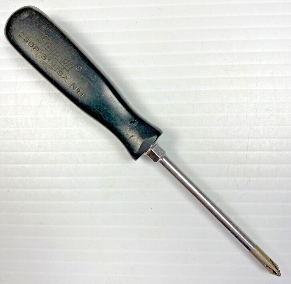 Snap-On Tools SSDP31 Black Hard Handle #1 Phillips Head Screwdriver USA Tool