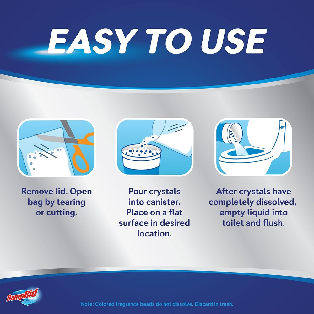 DampRid 11oz 6-Pack Fresh Scent Refillable Moisture Absorber - Odor Eliminator