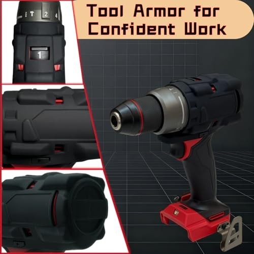 Protective Boot for 1/2" Hammer Drill/Driver - Shock-Resistant, Anti-Scratch, Oi