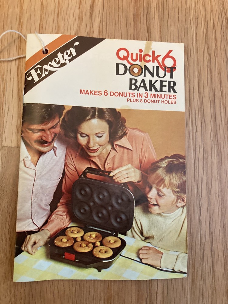 Vintage 1970's Exeter Quick 6 Donut Baker Maker Model 766-01 w box barely used