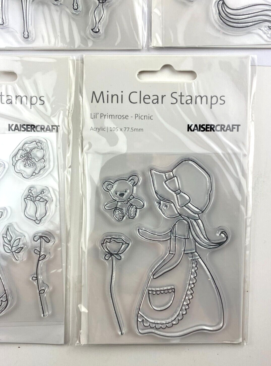 Kaisercraft Lil' Primrose (LOT OF 5) Mini Clear Stamps