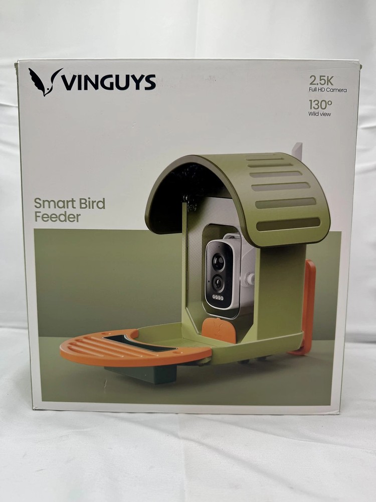 VINGUYS SMART BIRD FEEDER CAMERA SOLAR POWERED - GREEN