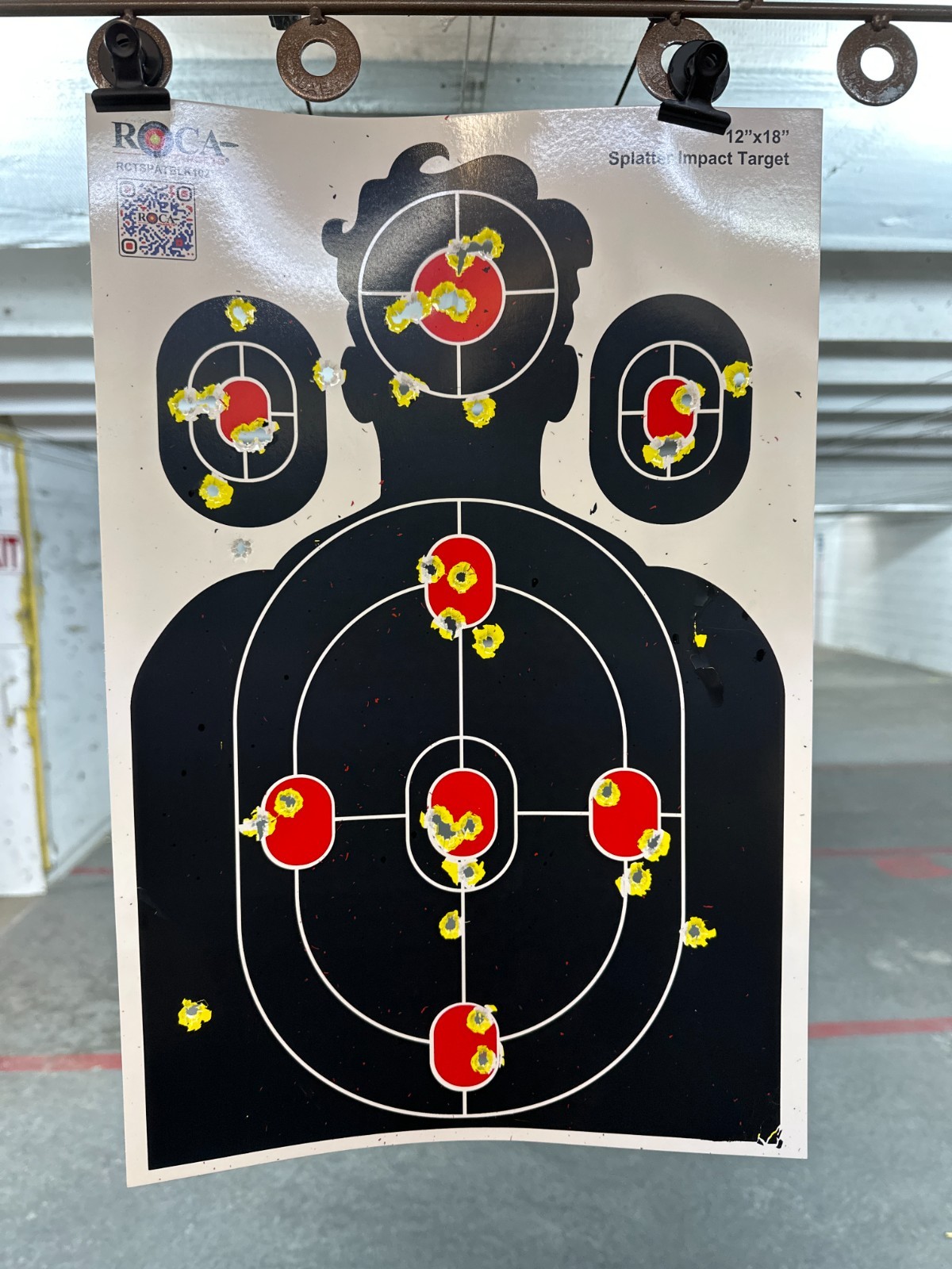 Splatter Target, Reactive Silhouette Impact Target, M 12x18" 10 Pk