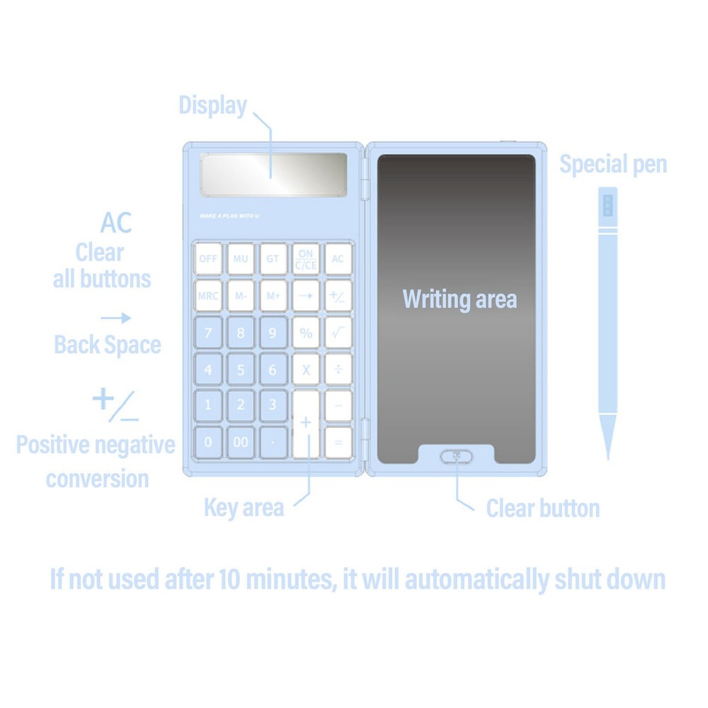 Handwritten Calculator LCD Screen Notepad Math Calculator For Business School