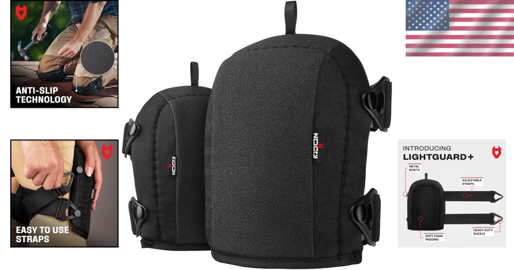 Durable Work Knee Pads with Easy Buckle Clips