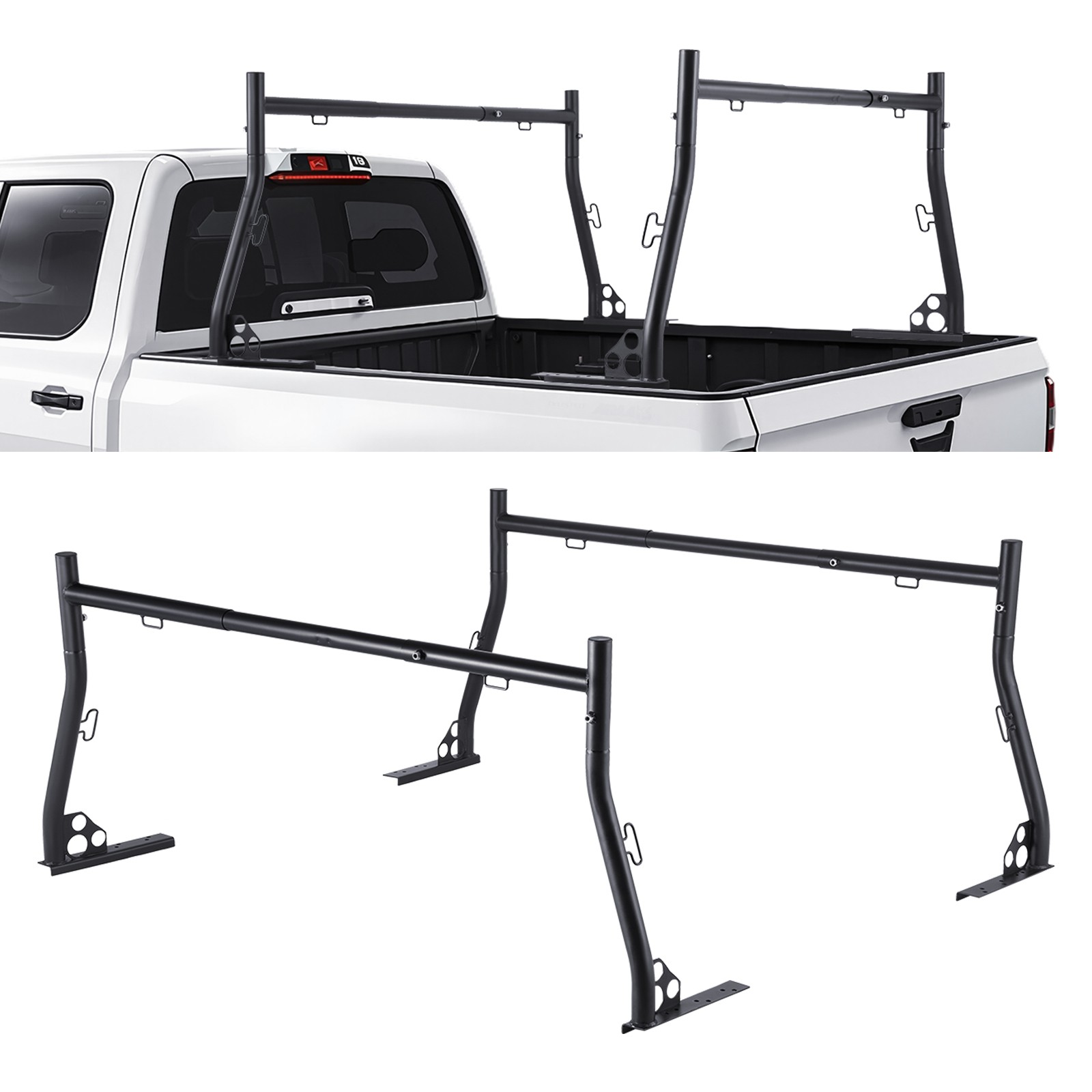 Adjustable Pickup Truck Ladder Rack Universal Rack for Kayak Lumber 800lbs