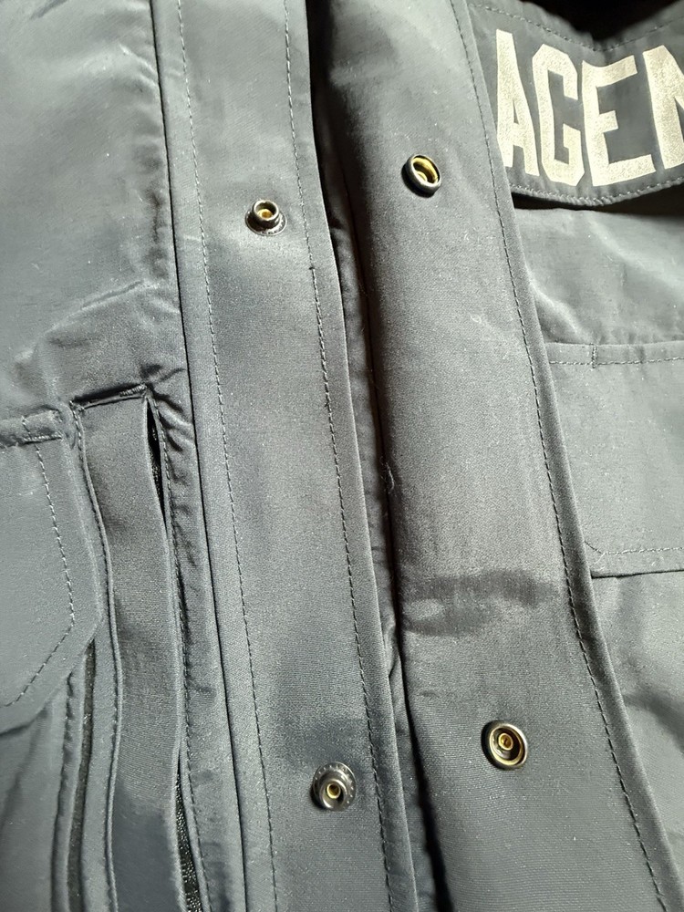 NWT MEDIUM SHORT FLYING CROSS FULL Double Zip SOFTSHELL JACKET ‘Agent’ LAPD Navy