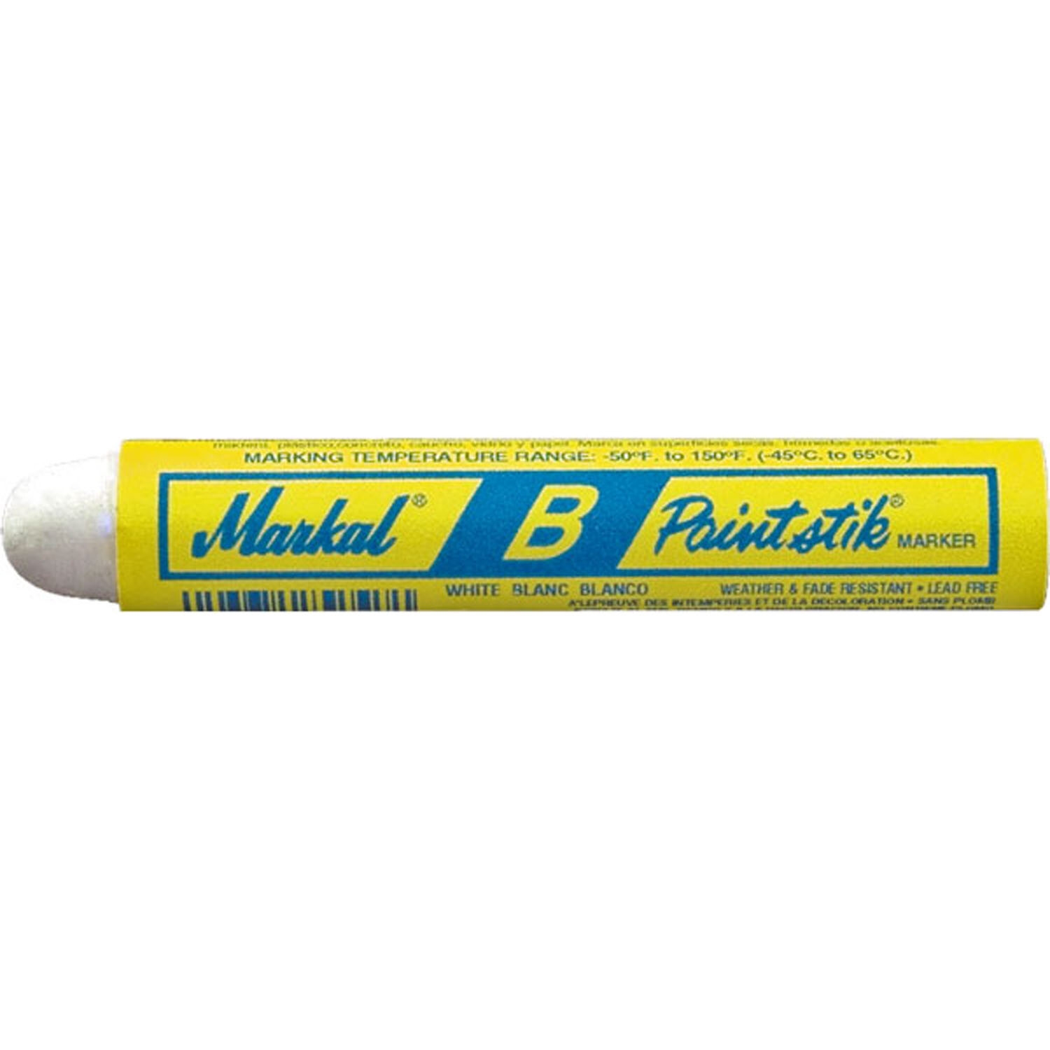 Markal "B" White Solid Paint stick Marker Tire Crayon Pack of 12