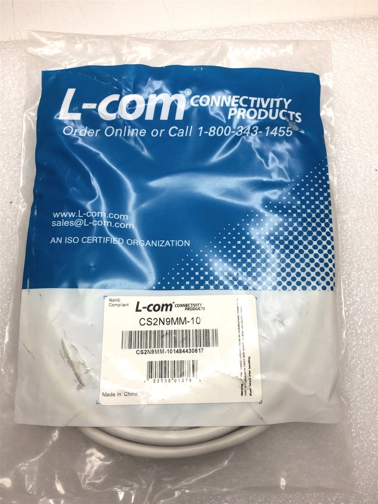 CS2N9MM-10 LCOM CABLE 10' DB9M TO DB9M 1 UNIT