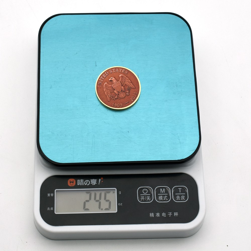 Final Penny 1909-2025 Novelty Coin Lincoln They Don't Make Cents Golden Medal