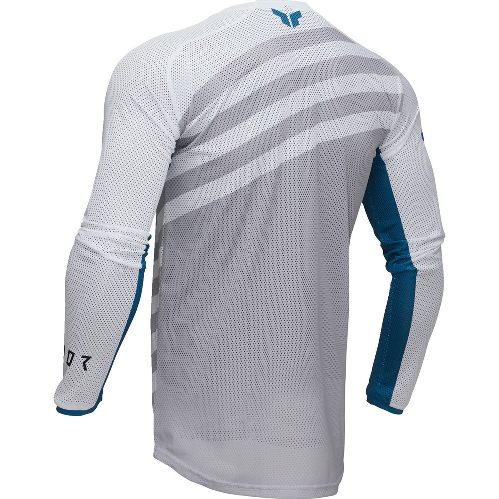 Thor LAUNCHMODE VENTED Raid Jersey, White/Gray, Off-Road