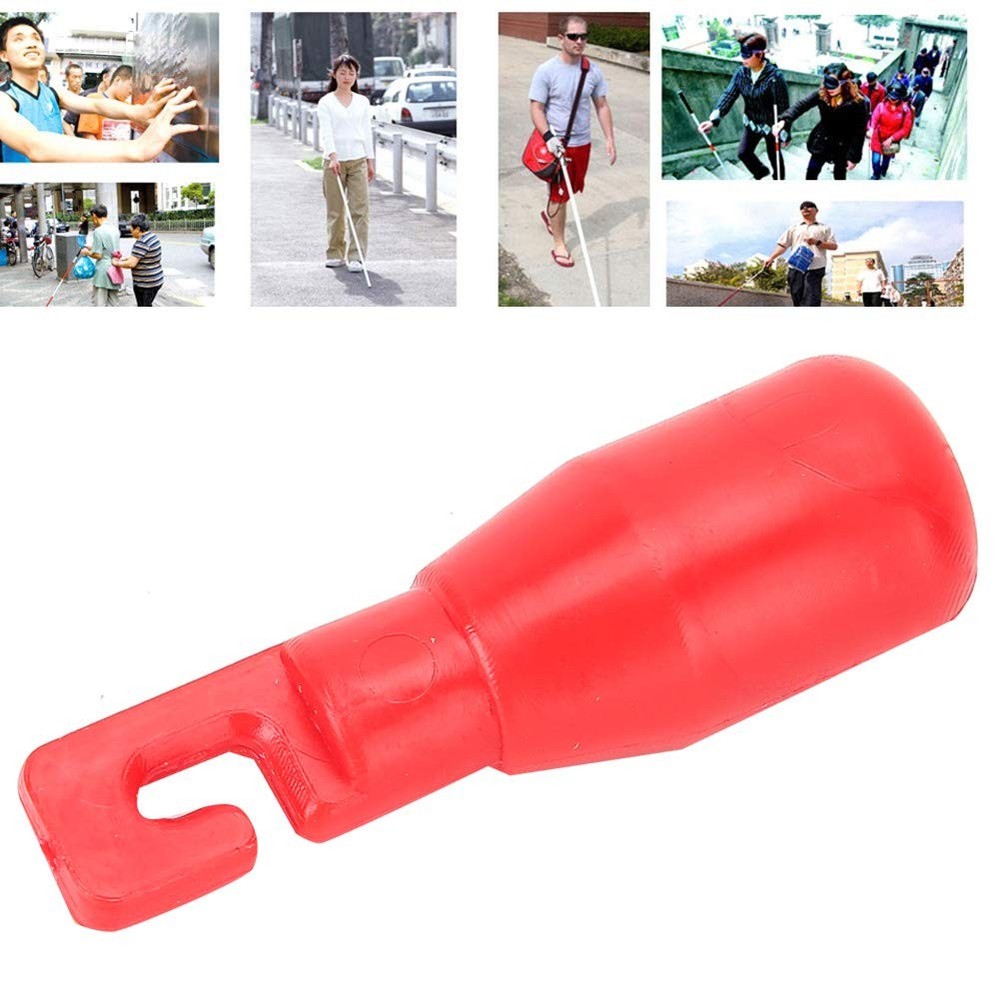 2 PCS Red Hook Type Rolling Cane Tip Replacement Accessory For Blind Stick