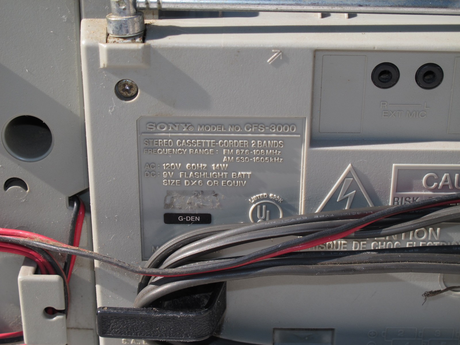 Vintage 80s Sony CFS-3000 Boombox Retro AM/FM Transound Stereo Cassette READ!