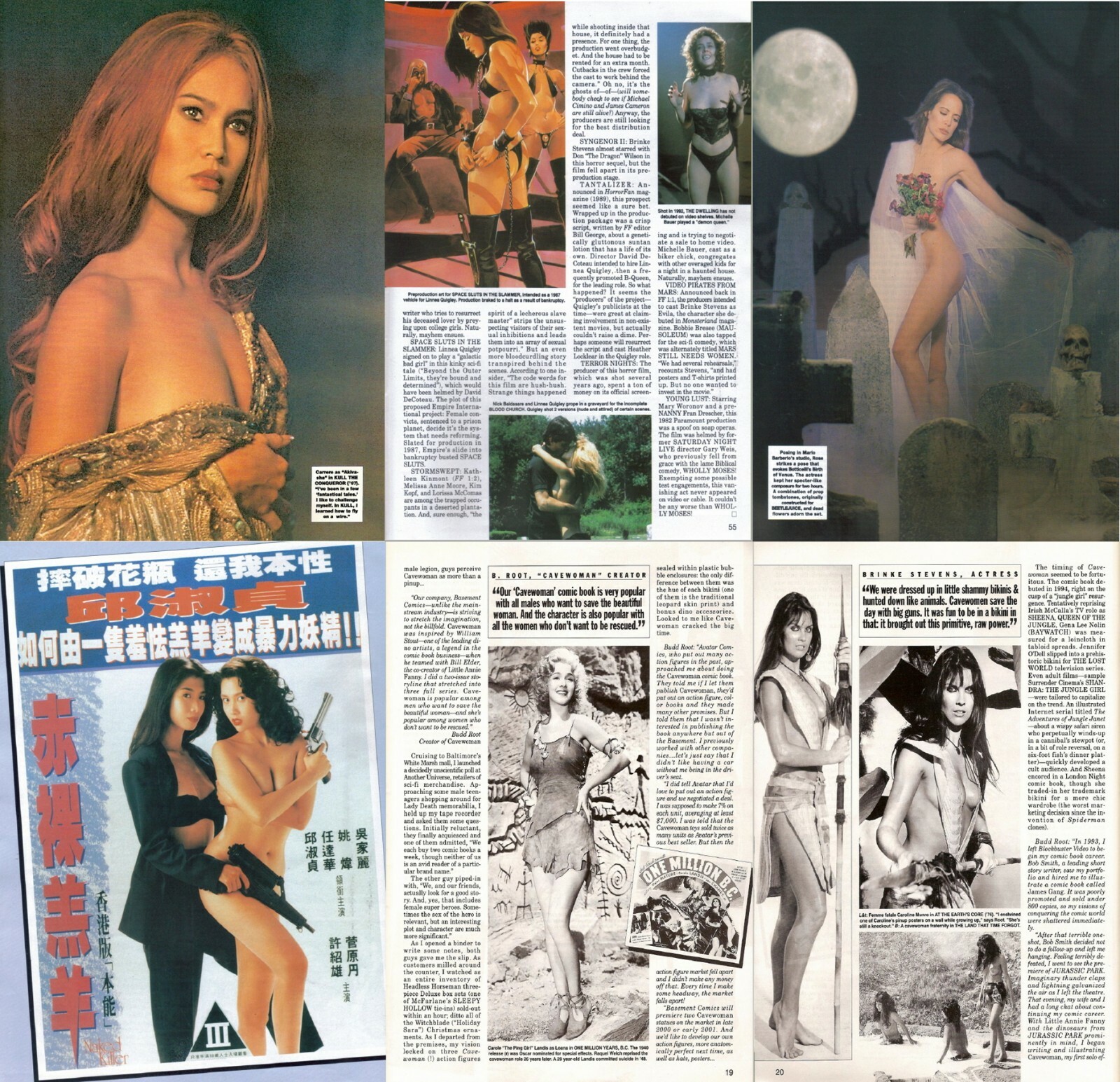 66 Old Issues of Femme Fatales - Sexy Fantasy Movie Actresses Magazine on DVD